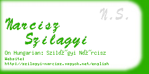 narcisz szilagyi business card